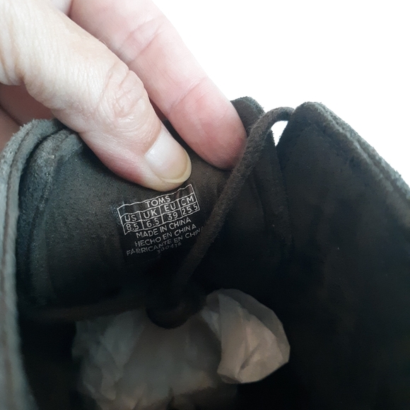 Toms Desert Wedge Olive Suede Booties size 8.5 - Picture 8 of 8